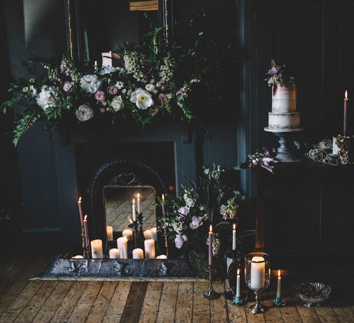 Dark Hues For An Intimate Wedding Inspiration Shoot At The Green Man Winchester With Stationery By Geri Loves Emi And Images From Carrie Lavers Photography