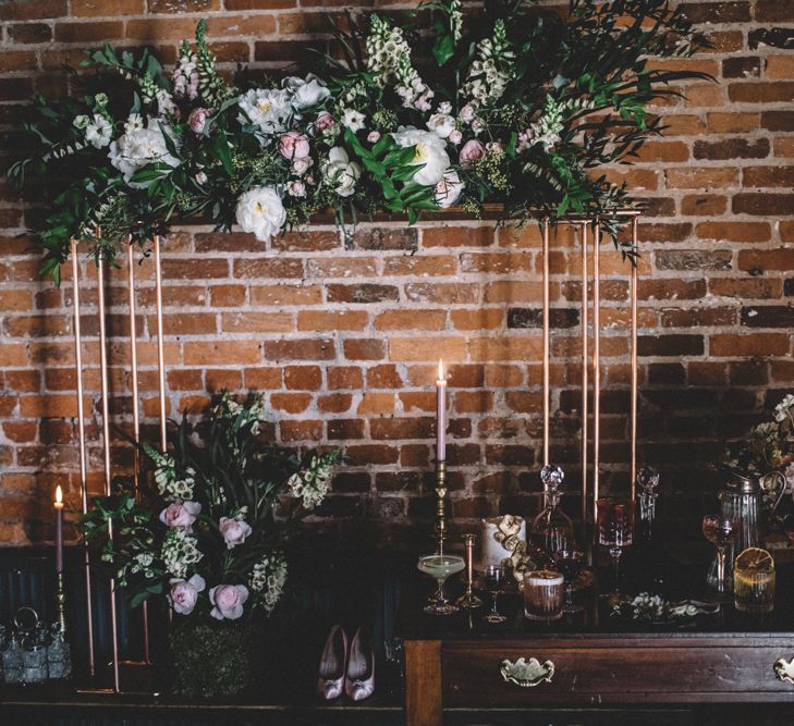 Dark Hues For An Intimate Wedding Inspiration Shoot At The Green Man Winchester With Stationery By Geri Loves Emi And Images From Carrie Lavers Photography