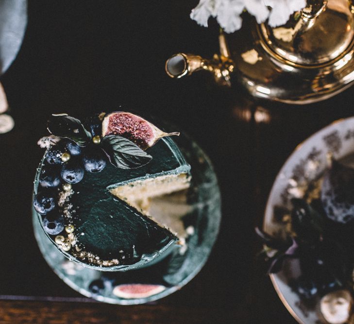 Dark Hues For An Intimate Wedding Inspiration Shoot At The Green Man Winchester With Stationery By Geri Loves Emi And Images From Carrie Lavers Photography