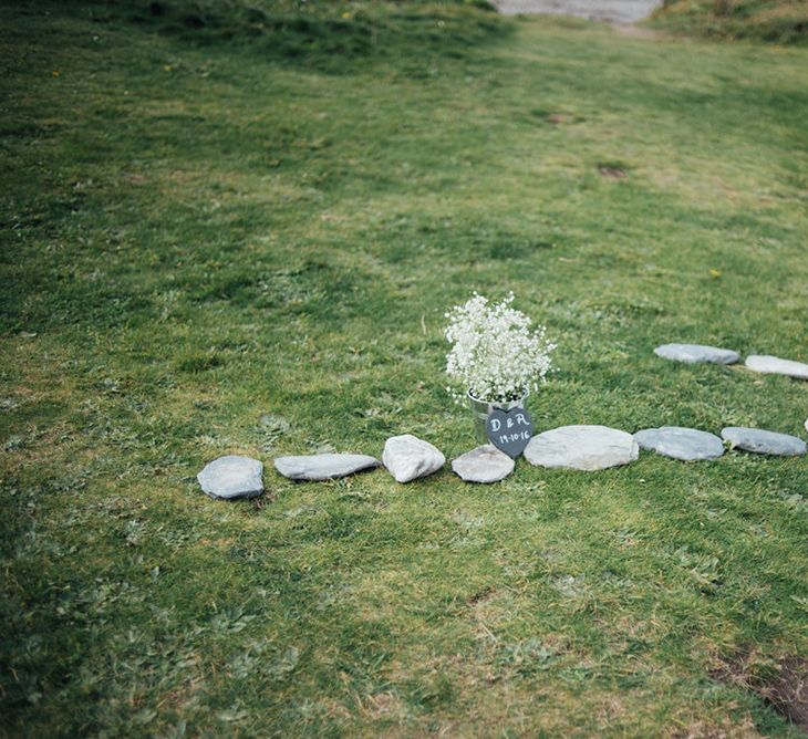 Intimate Beach Elopement In Devon With Bride In Bespoke Dress & Images By Liberty Pearl Photography