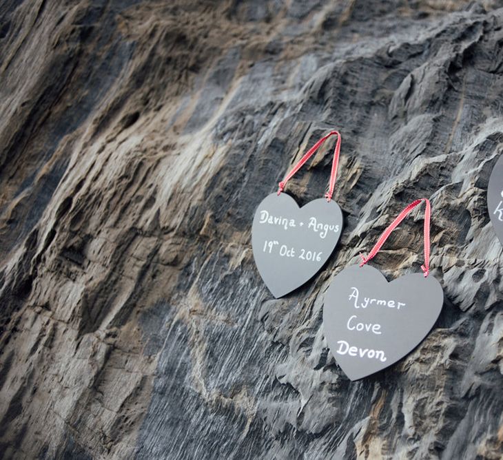 Intimate Beach Elopement In Devon With Bride In Bespoke Dress & Images By Liberty Pearl Photography