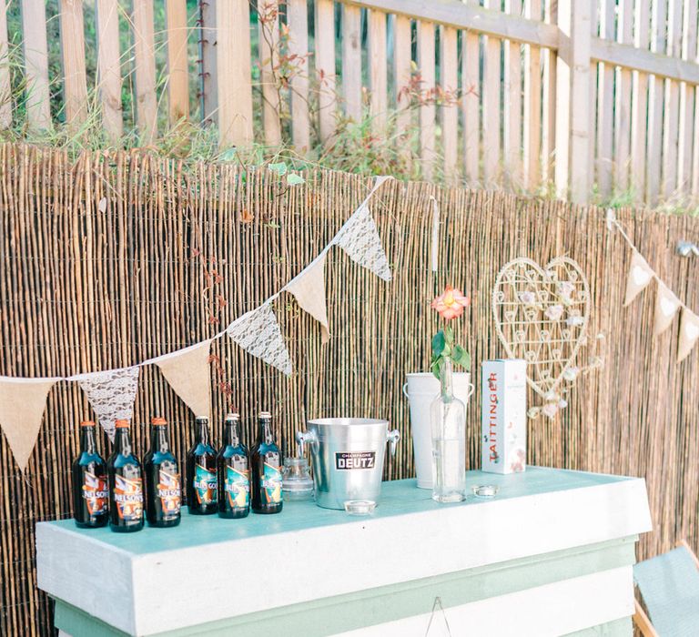 Bar Area & Bunting Wedding Decor