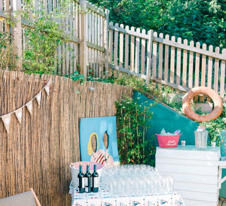 Bar Area Wedding Decor