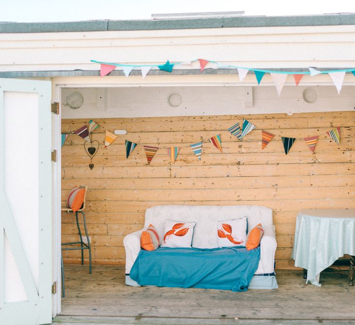 Seating Area & Bunting Wedding Decor