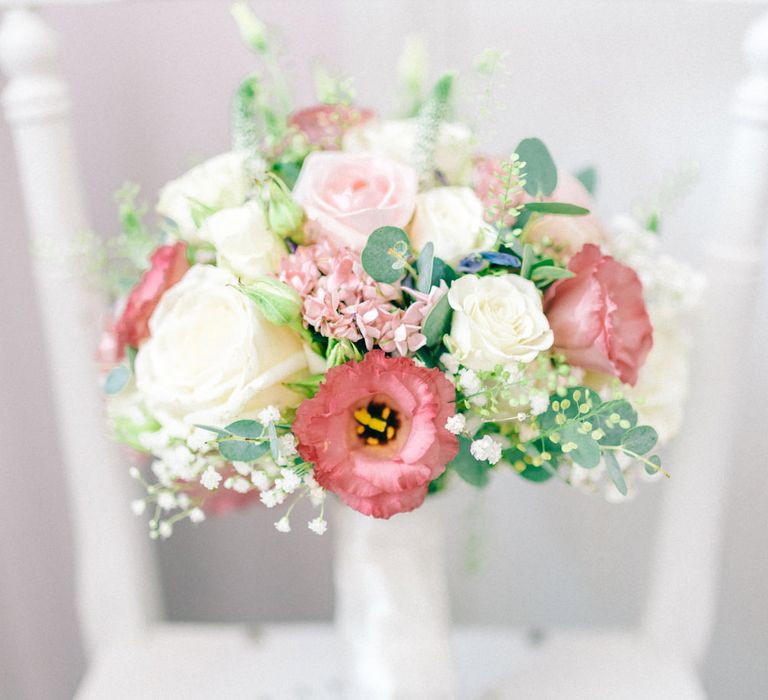 Pastel Peach & Coral Wedding Bouquet