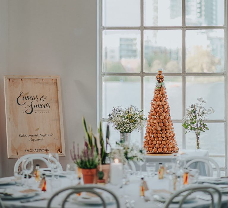 Croque-en-Bouche Tower Wedding Cake