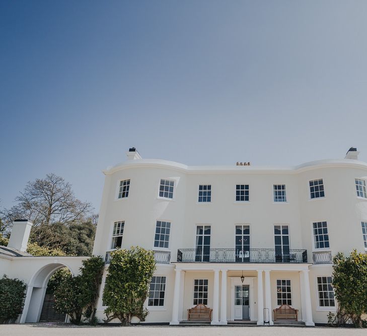 Classic Black Tie Wedding With Bride In Maggie Sottero Embellished Jacket Navy & Gold Colour Palette At Rockbeare Manor With Images By Kate Gray Photography