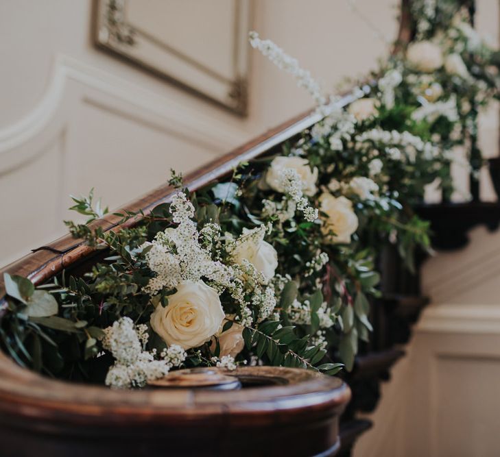 Floral Garland On Staircase