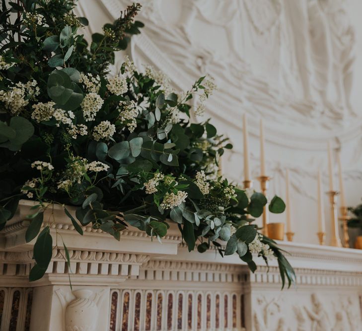 Classic Black Tie Wedding With Bride In Maggie Sottero Embellished Jacket Navy & Gold Colour Palette At Rockbeare Manor With Images By Kate Gray Photography