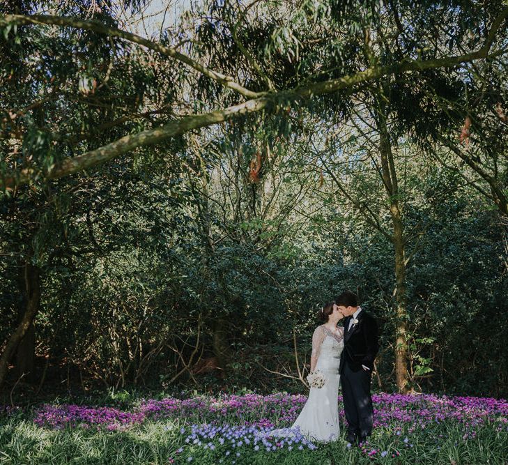 Classic Black Tie Wedding With Bride In Maggie Sottero Embellished Jacket Navy & Gold Colour Palette At Rockbeare Manor With Images By Kate Gray Photography