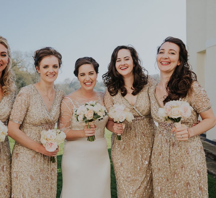 Bridesmaids In Embellished Gowns By No 1 Jenny Packham