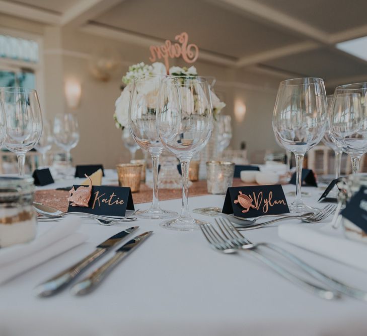 Classic Black Tie Wedding With Navy & Gold Colour Palette At Rockbeare Manor With Images By Kate Gray Photography