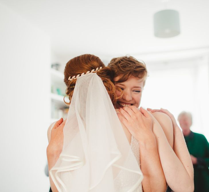 Bride With Gold Hair Piece & Veil | Images by Frances Sales