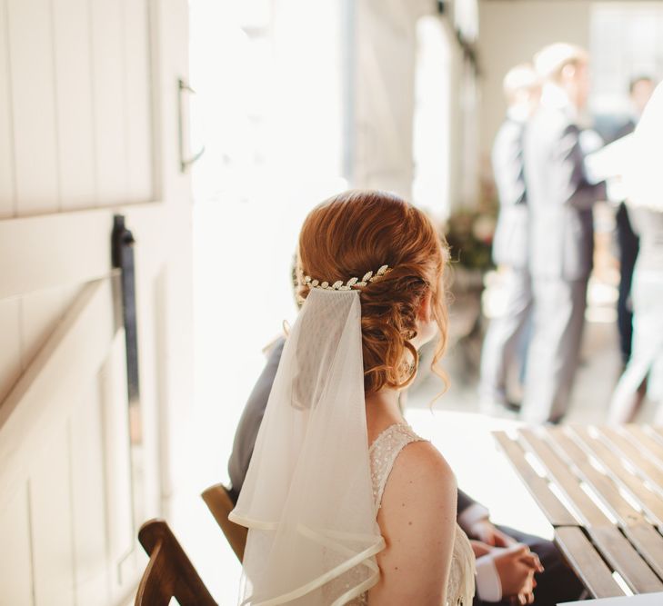 Elegant Wedding Trinity Buoy Wharf Foliage Installation & Festoon Light Decor With Bride In 20s Inspired Gown By Poppy Perspective Images Frances Sales