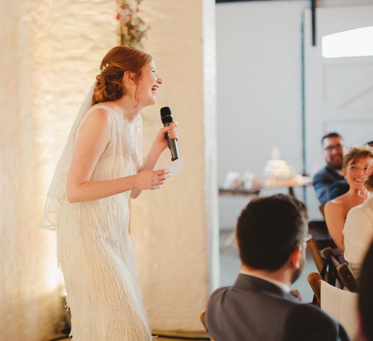 Bride Making Speech At Wedding | Images by Frances Sales