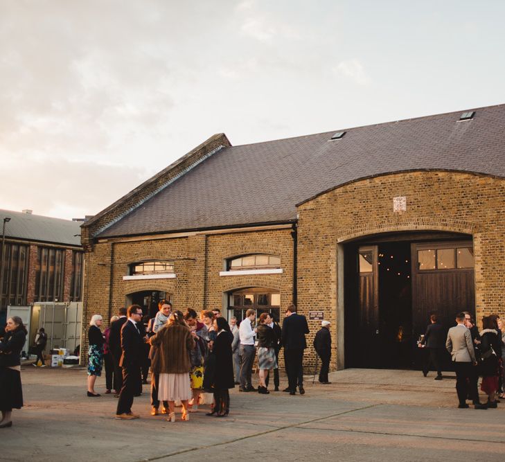 Elegant Wedding Trinity Buoy Wharf Foliage Installation & Festoon Light Decor With Bride In 20s Inspired Gown By Poppy Perspective Images Frances Sales