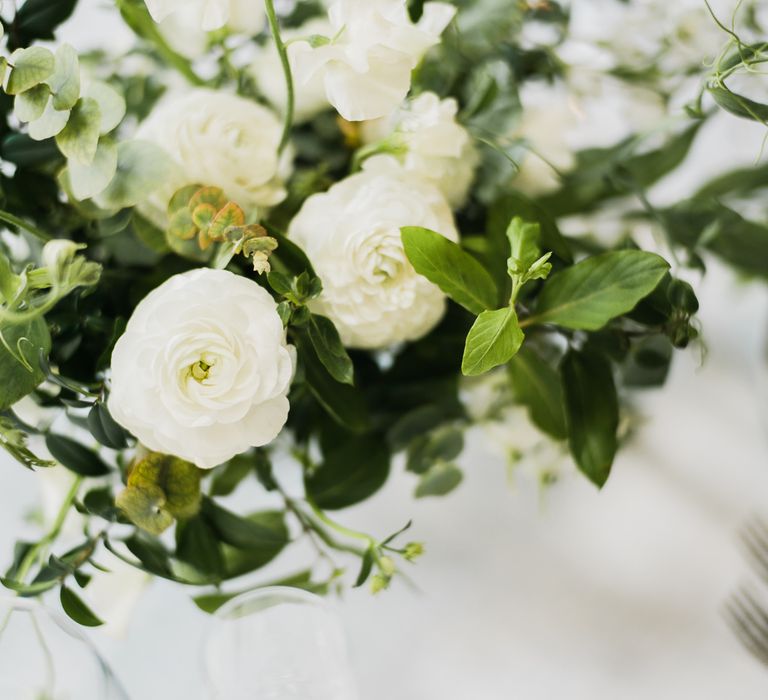 White Flowers For Wedding Tables