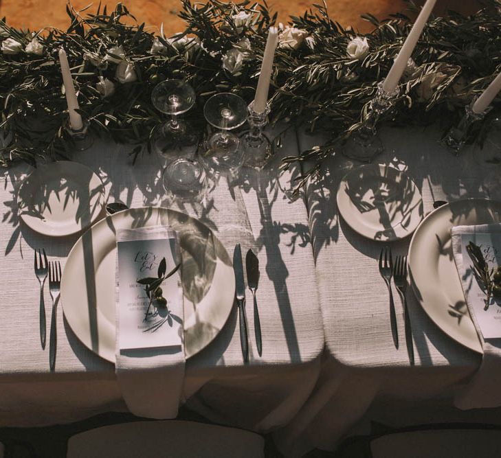 Olive Branch Table Runner