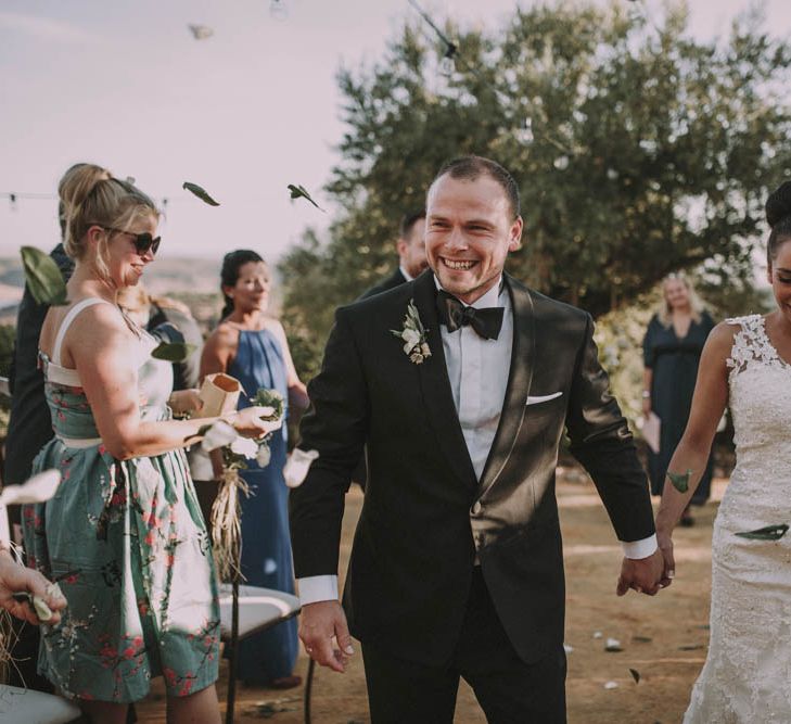 Bride & Groom Outdoor Spanish Wedding Ceremony