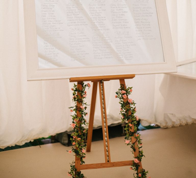 Mirrored Table Plan For Wedding