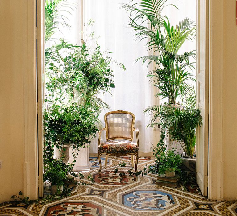 Botanical Shoot From Rodolfo Mcartney Showcasing Spanish Bridal Design With Opulent Wedding Bouquet & Bride With Fringe Diez & Bourdons Photo