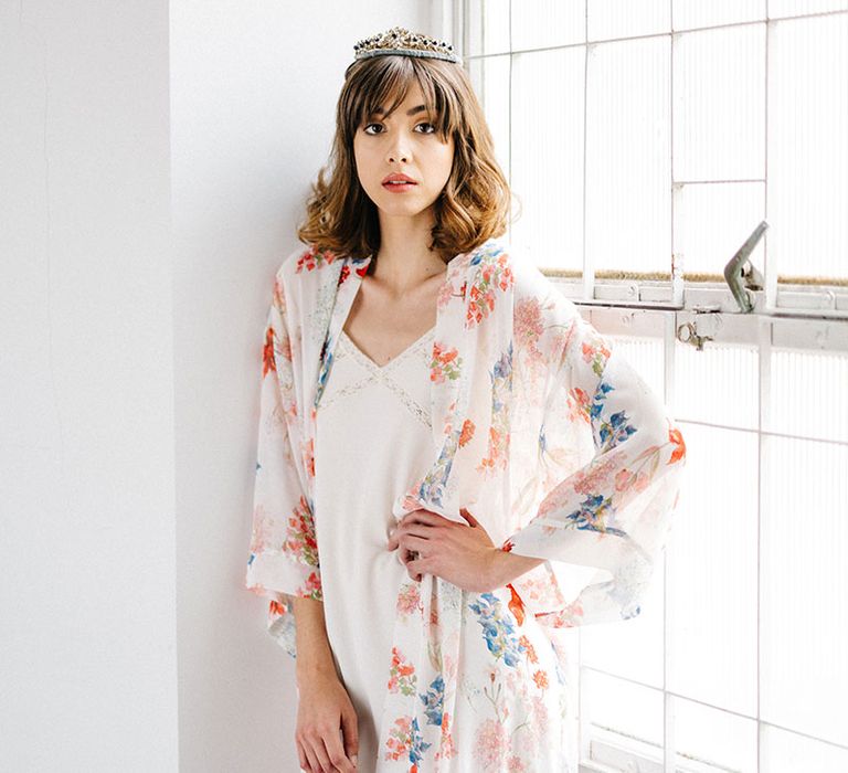 Floral Robe By Diseño2 Lencería