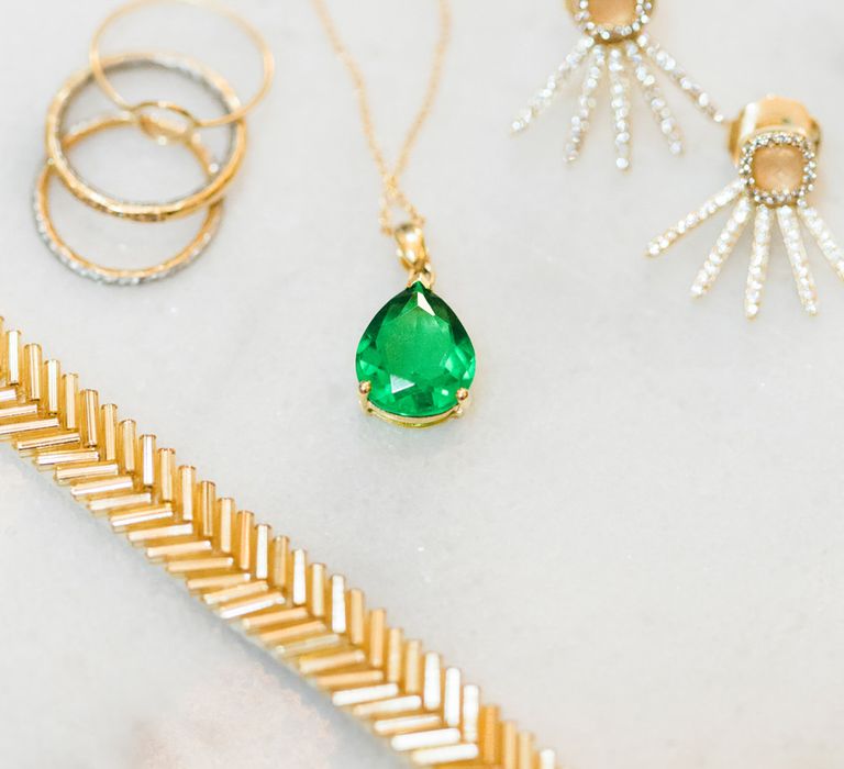 Bridal Accessories | Emerald Necklace