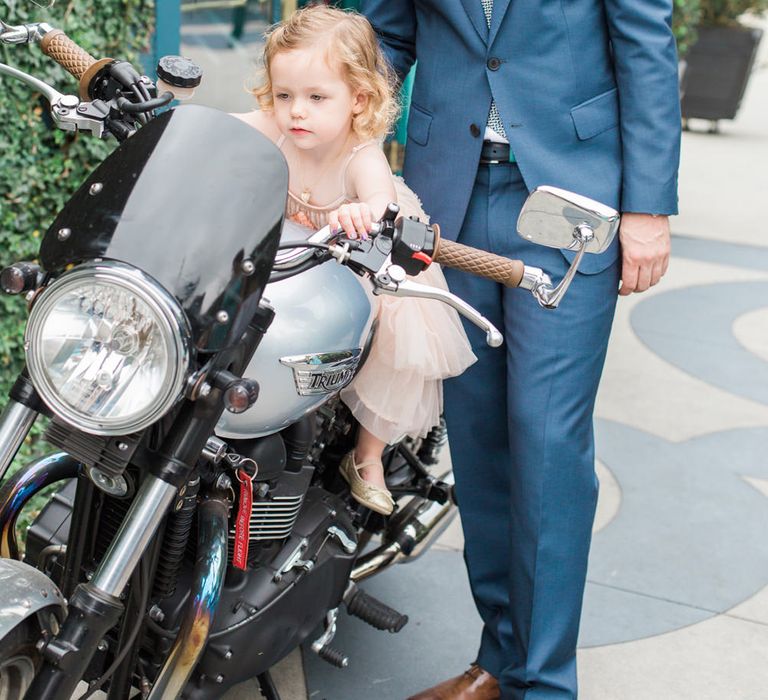 Flower Girl on a Motor Cycle