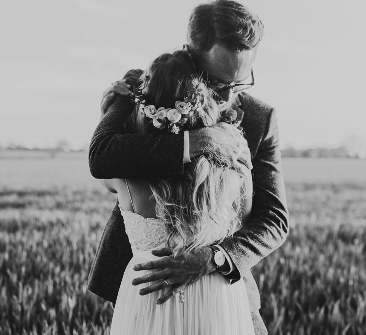 Bride in Catherine Deane Bridal Separates, Havanna Corset & Anika Skirt | Groom in Reiss Suit | Jess Soper Photography