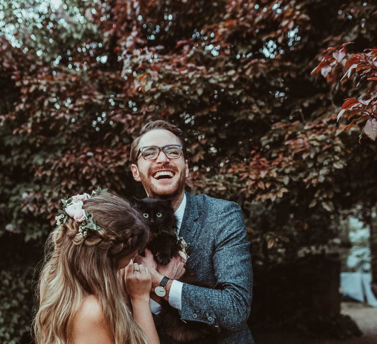 Bride in Catherine Deane Bridal Separates, Havanna Corset & Anika Skirt | Groom in Reiss Suit | Jess Soper Photography