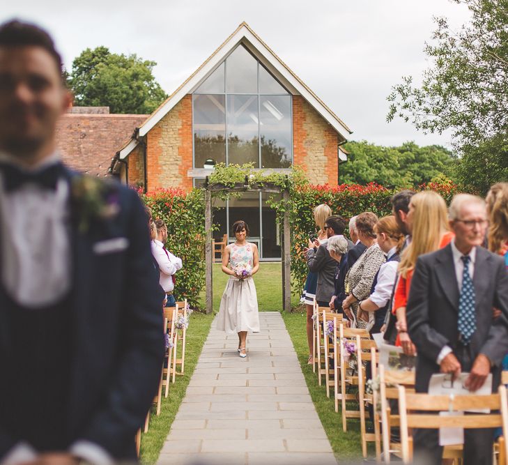 Millbridge Court Wedding Outdoor Ceremony & Pastel Flowers With Bride In Embellished Dress & Bridesmaids In Sequinned Coast Tops Images Kirsty Mackenzie