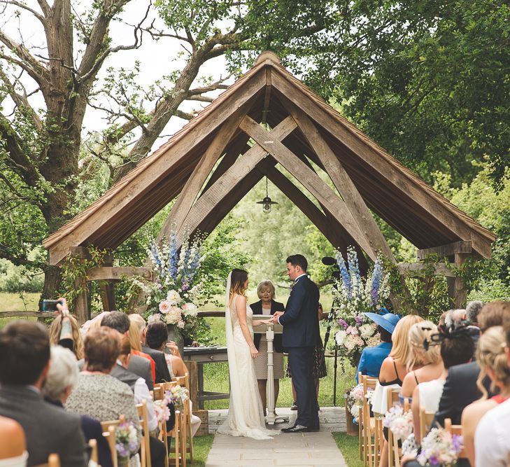 Millbridge Court Wedding Outdoor Ceremony & Pastel Flowers With Bride In Embellished Dress & Bridesmaids In Sequinned Coast Tops Images Kirsty Mackenzie