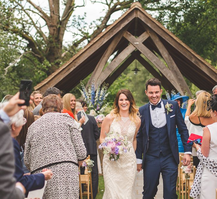 Millbridge Court Wedding Outdoor Ceremony & Pastel Flowers With Bride In Embellished Dress & Bridesmaids In Sequinned Coast Tops Images Kirsty Mackenzie