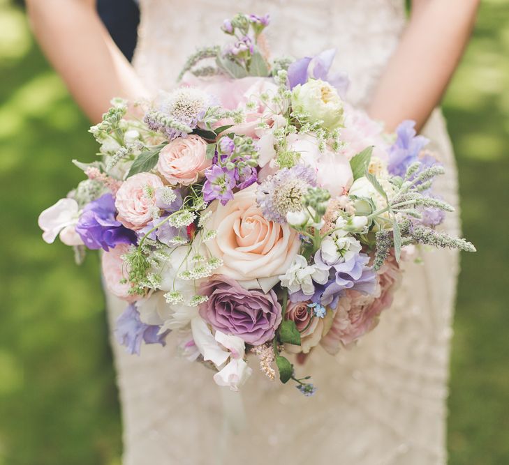 Millbridge Court Wedding Outdoor Ceremony & Pastel Flowers With Bride In Embellished Dress & Bridesmaids In Sequinned Coast Tops Images Kirsty Mackenzie