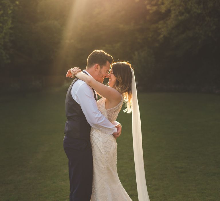 Millbridge Court Wedding Outdoor Ceremony & Pastel Flowers With Bride In Embellished Dress & Bridesmaids In Sequinned Coast Tops Images Kirsty Mackenzie