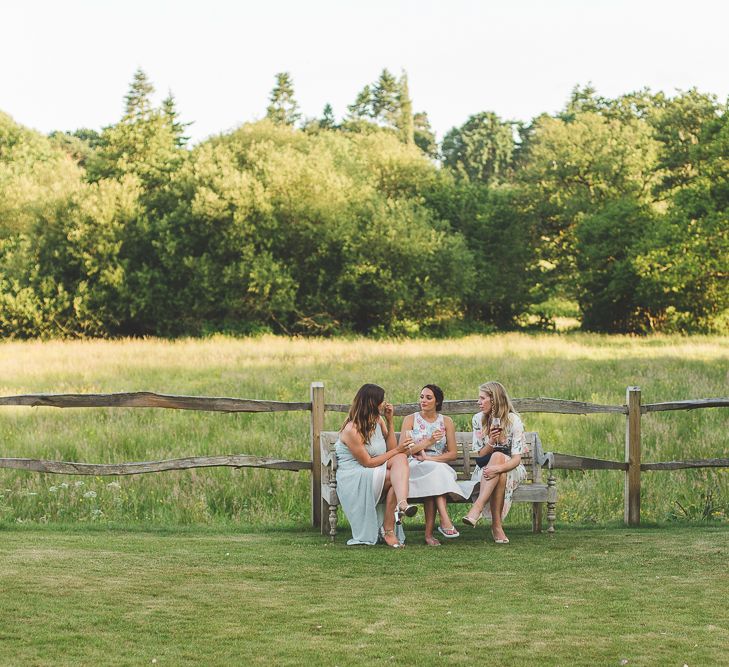 Millbridge Court Wedding Outdoor Ceremony & Pastel Flowers With Bride In Embellished Dress & Bridesmaids In Sequinned Coast Tops Images Kirsty Mackenzie