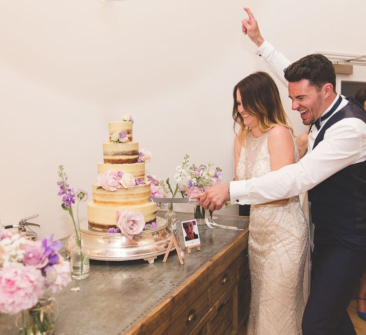 Millbridge Court Wedding Outdoor Ceremony & Pastel Flowers With Bride In Embellished Dress & Bridesmaids In Sequinned Coast Tops Images Kirsty Mackenzie