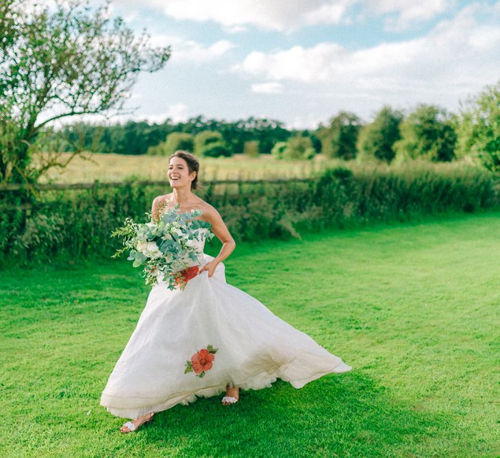 Floral Print Wedding Dress by Alan Hannah