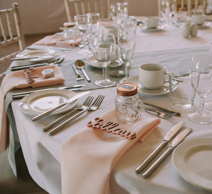 Wooden Laser Cut Place Settings For Wedding