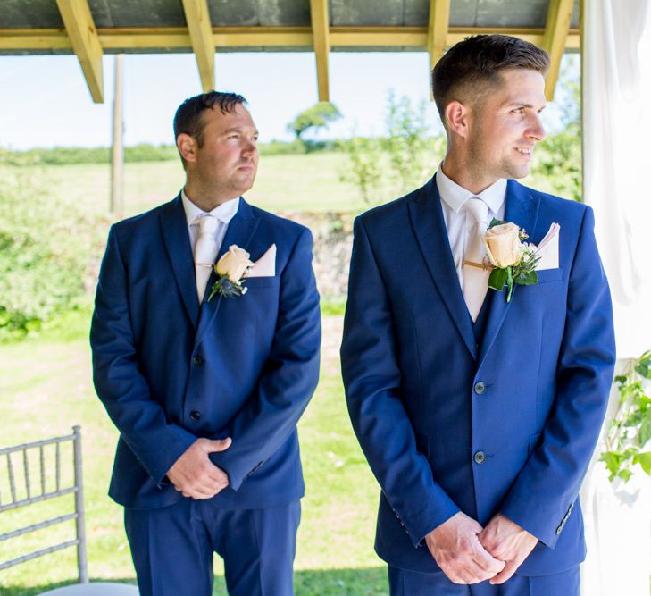 Groom & Groomsmen In Blue Suits From Next