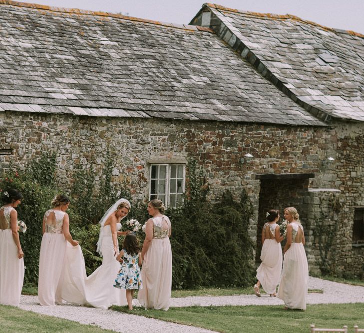 Pink & Rose Gold Colour Palette For A Pretty Wedding At Launcells Barton Bude With Bride In Maggie Sottero And Images From Rebecca Roundhill Photography