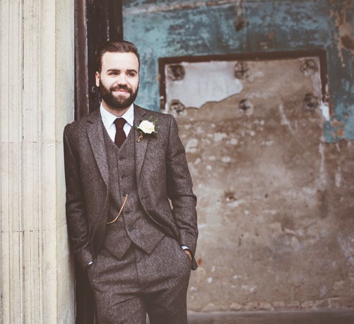 Groom In Tweed Suit by Walker Slater