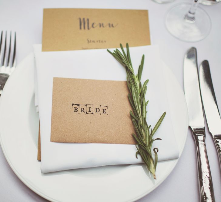 Simple Place Setting For Wedding