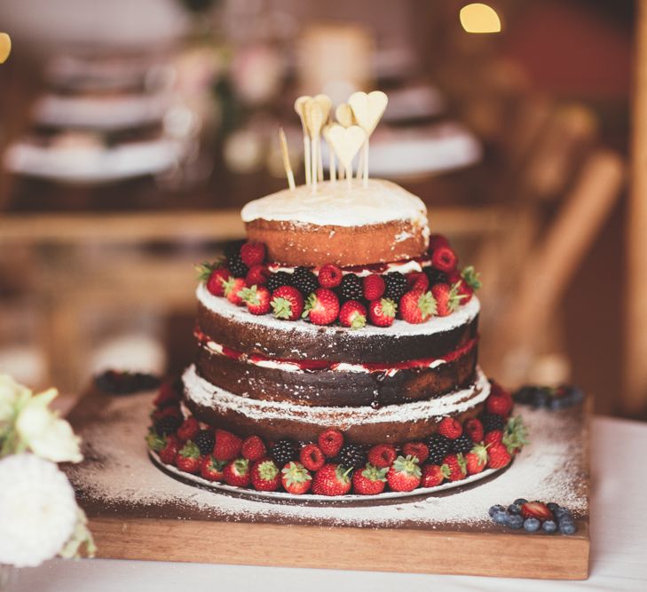 Homemade Naked Wedding Cake | Maryanne Weddings Photography