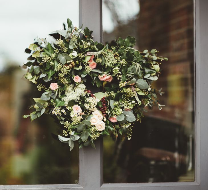 Foliage & Flower Heart Wreathe | Maryanne Weddings