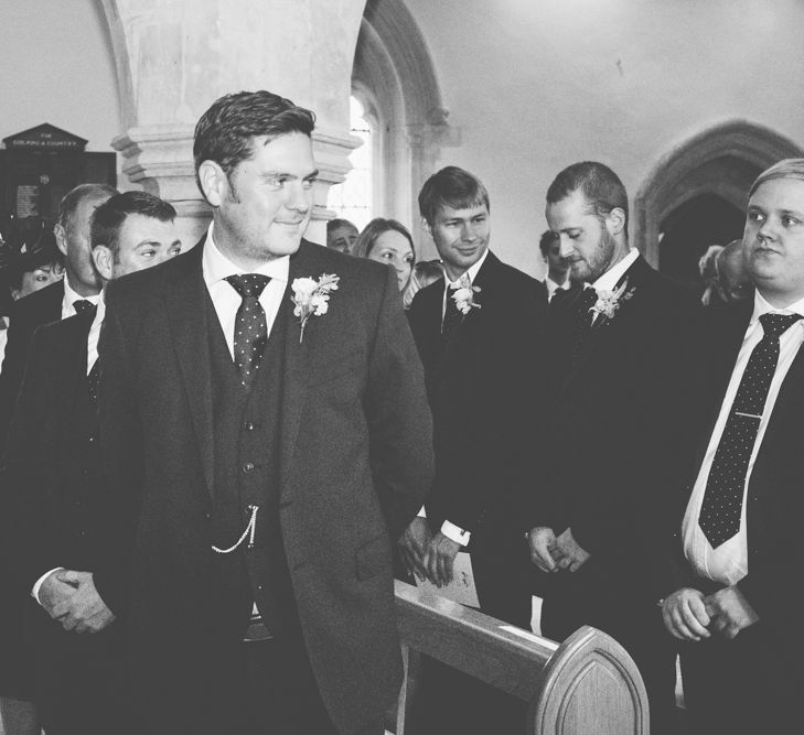 Groom in Marks and Spencer Suit at the Altar | Maryanne Weddings Photography