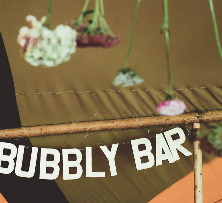 DIY Bubbly Bar Wedding Sign | Maryanne Weddings Photography