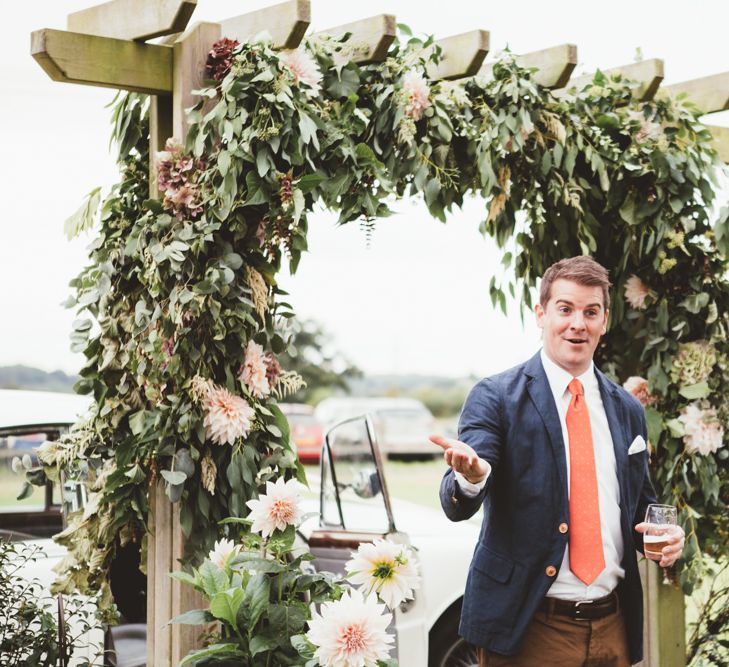 Floral Arch | Outdoor Wedding Speeches | Maryanne Weddings Photography