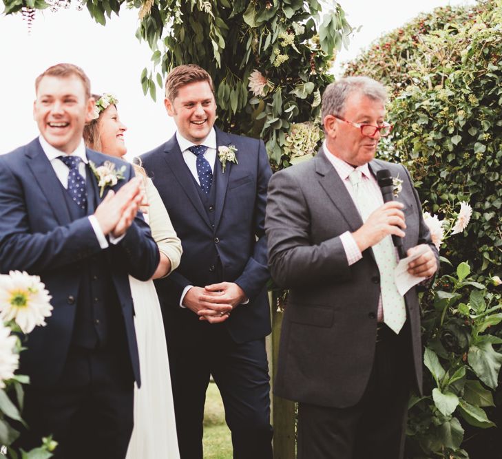 Floral Arch | Outdoor Wedding Speeches | Maryanne Weddings Photography