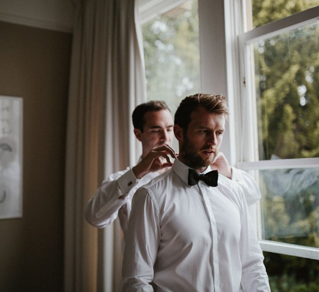 Groom Getting Ready